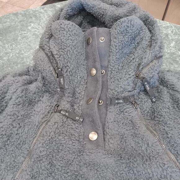 Kuhl Flight Jacket Women's Size M Fuzzy Deep Pile Fleece Full Zip Pockets Hooded - Picture 16 of 16
